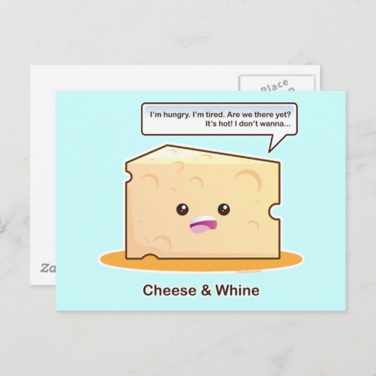 Carte Postale Fromage et blanc (Devant / Derrière)