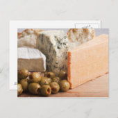 Carte Postale fromage et olives (Devant / Derrière)