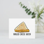 Carte Postale Fromage Grillé Queen Funny Fromage Grillé (Debout devant)