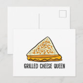 Carte Postale Fromage Grillé Queen Funny Fromage Grillé (Devant / Derrière)