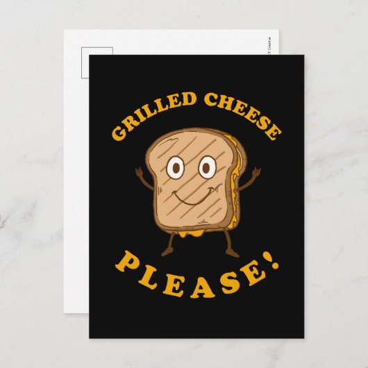 Carte Postale Fromage Grillé S'il vous plaît (Devant / Derrière)
