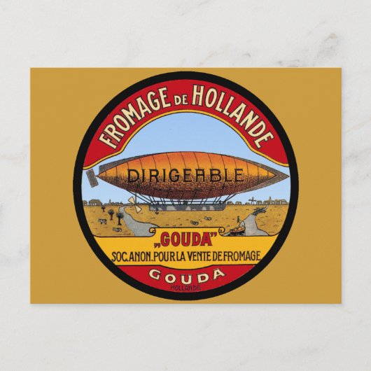 Carte Postale Fromage Holland Dirigeable (Devant)