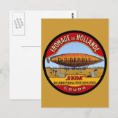 Carte Postale Fromage Holland Dirigeable (Devant / Derrière)