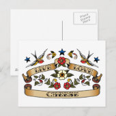 Carte Postale Fromage Live Love (Devant / Derrière)