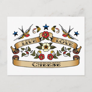 Carte Postale Fromage Live Love