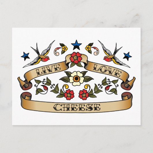 Carte Postale Fromage Live Love (Devant)