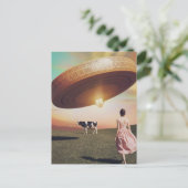 Carte Postale Fromage Ufo dans le pâturage laitier (Debout devant)