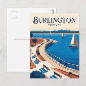 Carte Postale Front de mer de Burlington Vermont (Devant / Derrière)