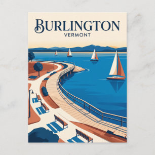 Carte Postale Front de mer de Burlington Vermont