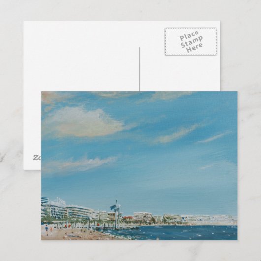 Carte Postale Front de mer de Cannes 2014 (Devant / Derrière)