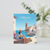 Carte Postale Front de mer de Collioure France (Debout devant)