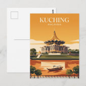 Carte Postale Front de mer de Kuching Malaisie (Devant / Derrière)