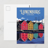 Carte Postale Front de mer de Lunenburg Canada (Devant / Derrière)
