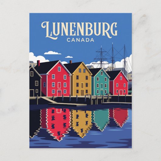 Carte Postale Front de mer de Lunenburg Canada (Devant)