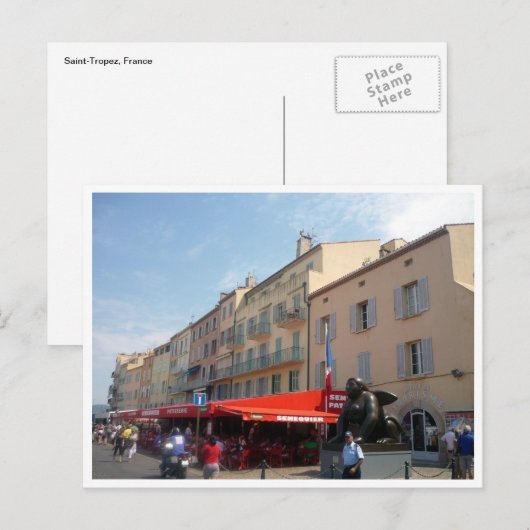 Carte Postale front de mer de saint tropez (Devant / Derrière)