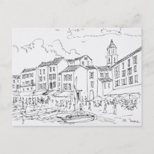 Carte Postale Front de mer de Saint-Tropez Côte d'Azur, France