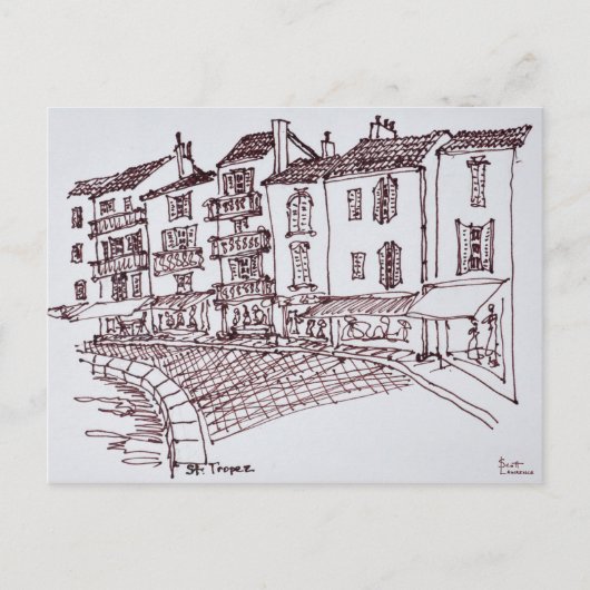 Carte Postale Front de mer de Saint-Tropez | Saint-Tropez, Franc (Devant)