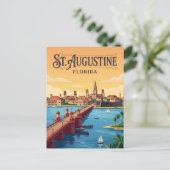 Carte Postale Front de mer de St. Augustine USA (Debout devant)