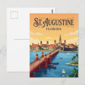 Carte Postale Front de mer de St. Augustine USA (Devant / Derrière)