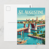 Carte Postale Front de mer de St. Augustine USA (Devant / Derrière)