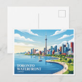 Carte Postale Front de mer de Toronto Canada (Devant / Derrière)