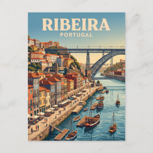 Carte Postale Front de mer Ribeira Portugal