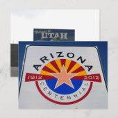 Carte postale frontière Arizona-Utah (Devant / Derrière)