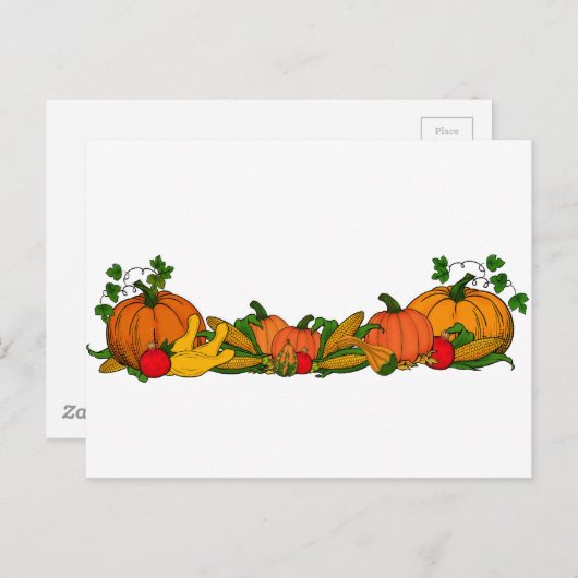 Carte Postale frontière d'automne (Devant / Derrière)