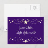 Carte Postale Frontière des étoiles festives (Devant / Derrière)