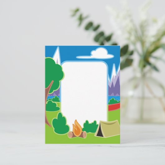 Carte Postale Frontière du camping (Debout devant)