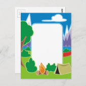 Carte Postale Frontière du camping (Devant / Derrière)