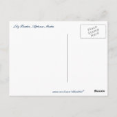 Carte Postale Frontière Lily par Alphonse Mucha (Dos)