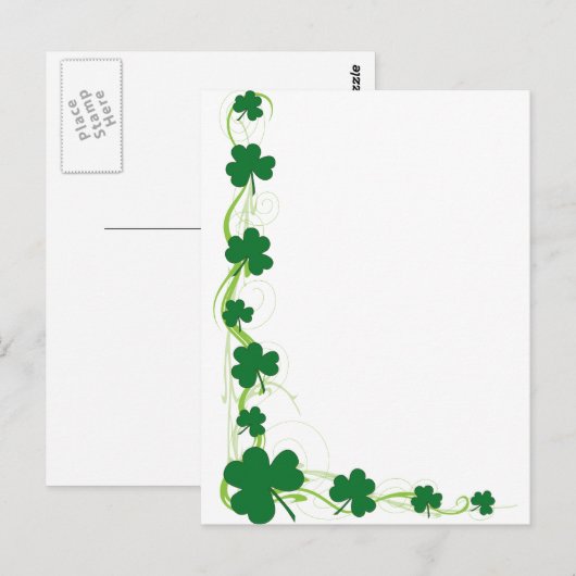 Carte Postale Frontière shamrock (Devant / Derrière)