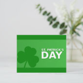 Carte Postale Frontière verte du Shamrock de la Saint Patrick (Debout devant)