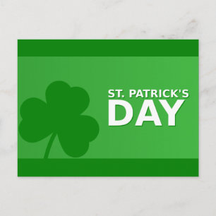 Carte Postale Frontière verte du Shamrock de la Saint Patrick