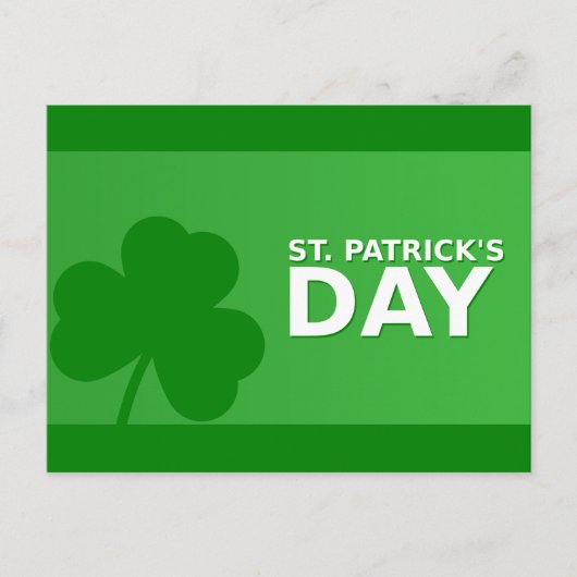Carte Postale Frontière verte du Shamrock de la Saint Patrick (Devant)