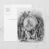 Carte Postale Frontispiece aux 'Idylles du Roi' (Devant / Derrière)