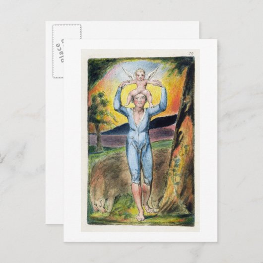 Carte Postale Frontispiece de "Chansons d'Innocence et d'Exper (Devant / Derrière)