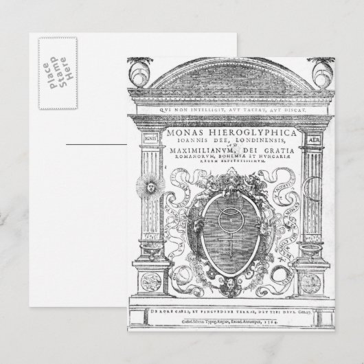Carte Postale Frontispiece de 'Monas Hieroglyphica' (Devant / Derrière)