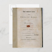 Carte Postale Frontispiece de 'Out of my Life (Devant / Derrière)