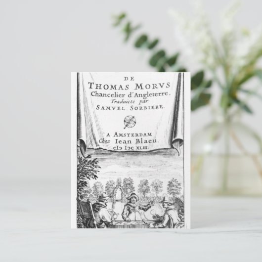 Carte Postale Frontispiece, 'L'utopie de Thomas More' (Debout devant)