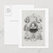 Carte Postale Frontispiece pour les "Histoires", de "Le Comple" (Devant / Derrière)