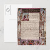 Carte Postale Frontispiece to Book I montrant une page de texte (Devant / Derrière)