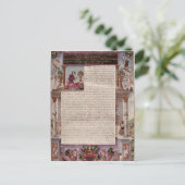 Carte Postale Frontispiece to Book I montrant une page de texte (Debout devant)
