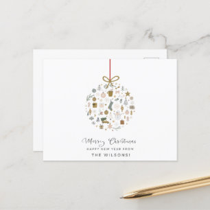 Carte Postale "Frosty Friends" Christmas Card