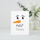 Carte Postale Frosty, le Snowman, face confuse (Debout devant)