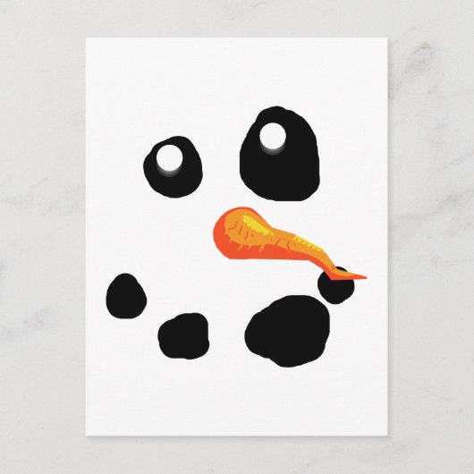 Carte Postale Frosty le Snowman souriant (Devant)