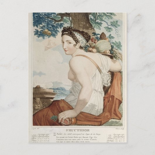 Carte Postale Fructidor douzième mois du calendrier républicain (Devant)