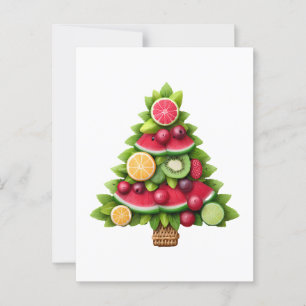 Carte Postale Fruit Arbre de Noël Design de vacances sain