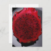 Carte Postale Fruit de dragon coupé en tranches (Devant / Derrière)
